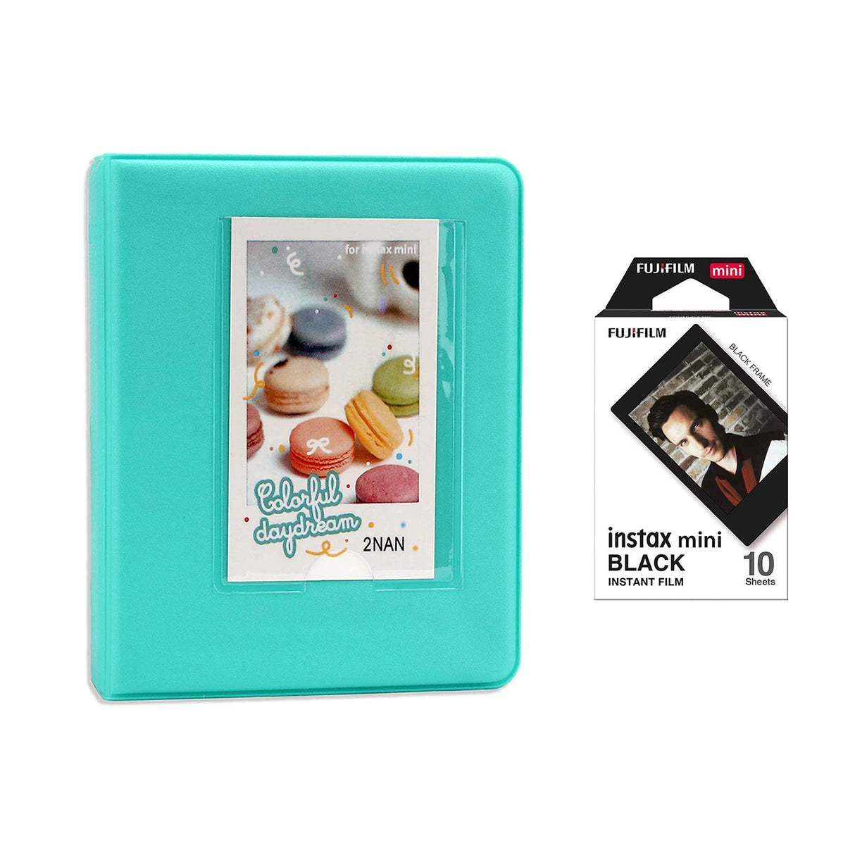 Fujifilm Instax Mini 10X1 black border Instant Film with Instax Time Photo Album 64 Sheets
