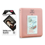 Fujifilm Instax Mini 10X1 black border Instant Film with Instax Time Photo Album 64 Sheets