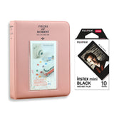 Fujifilm Instax Mini 10X1 black border Instant Film with Instax Time Photo Album 64 Sheets Blush pink