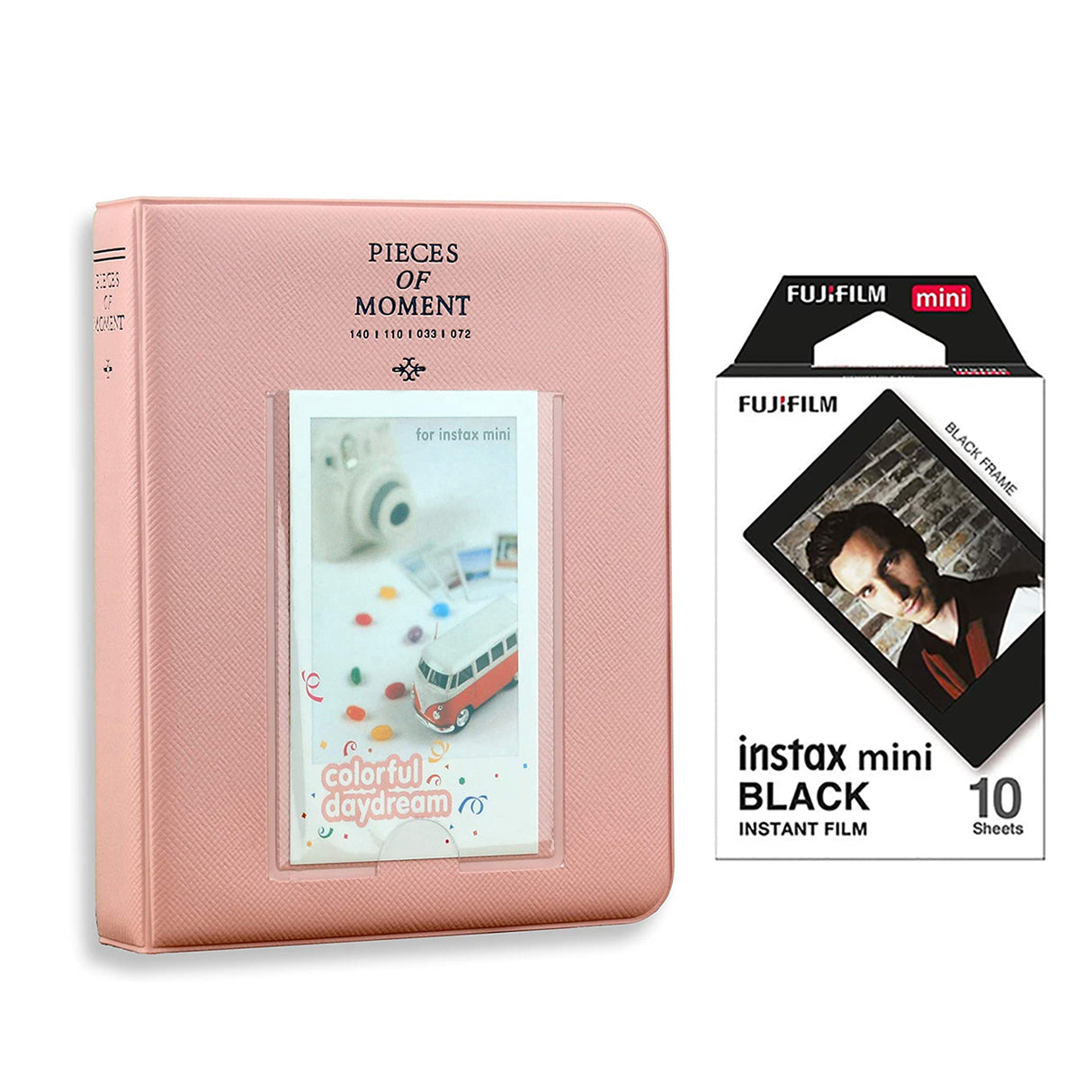 Fujifilm Instax Mini 10X1 black border Instant Film with Instax Time Photo Album 64 Sheets