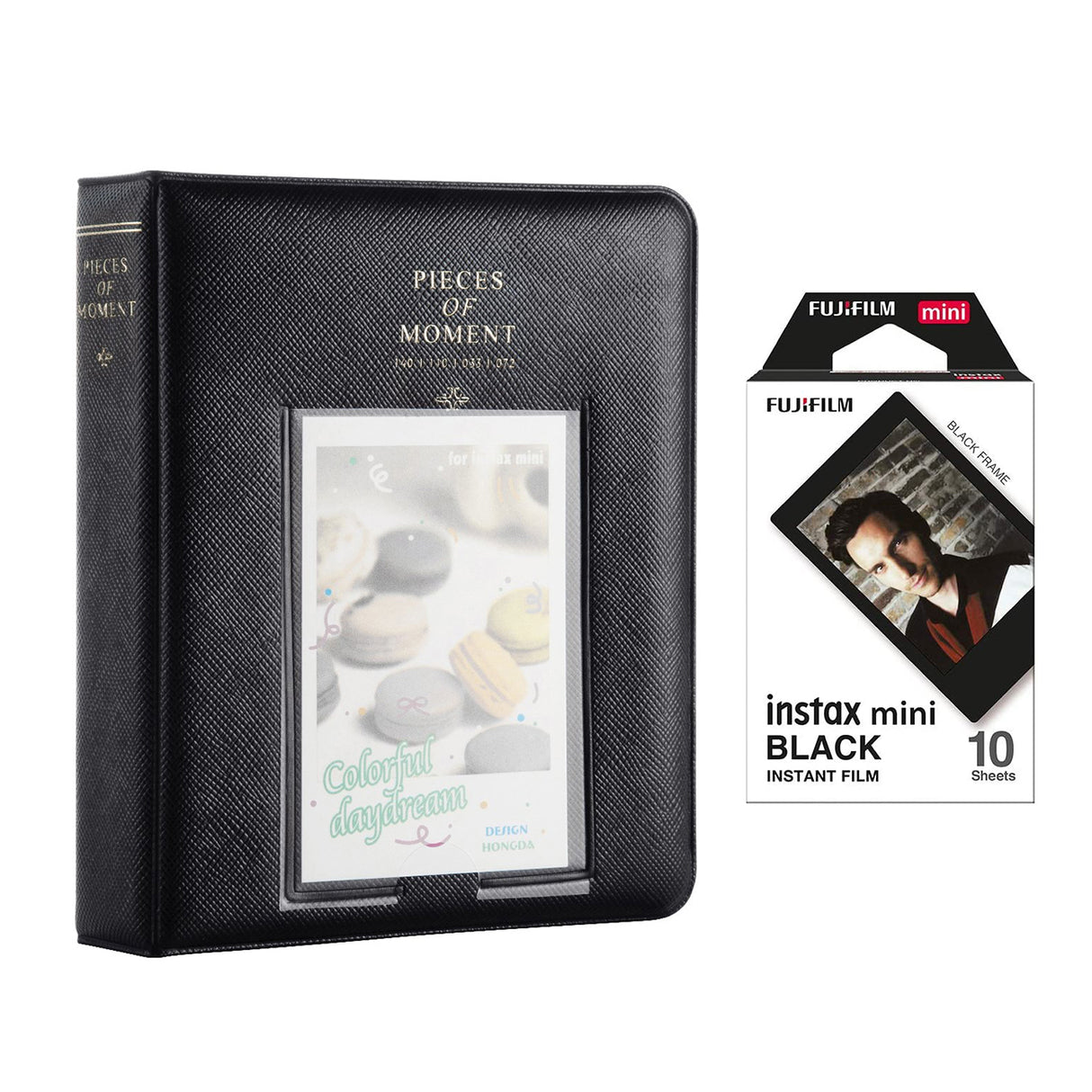 Fujifilm Instax Mini 10X1 black border Instant Film with Instax Time Photo Album 64 Sheets