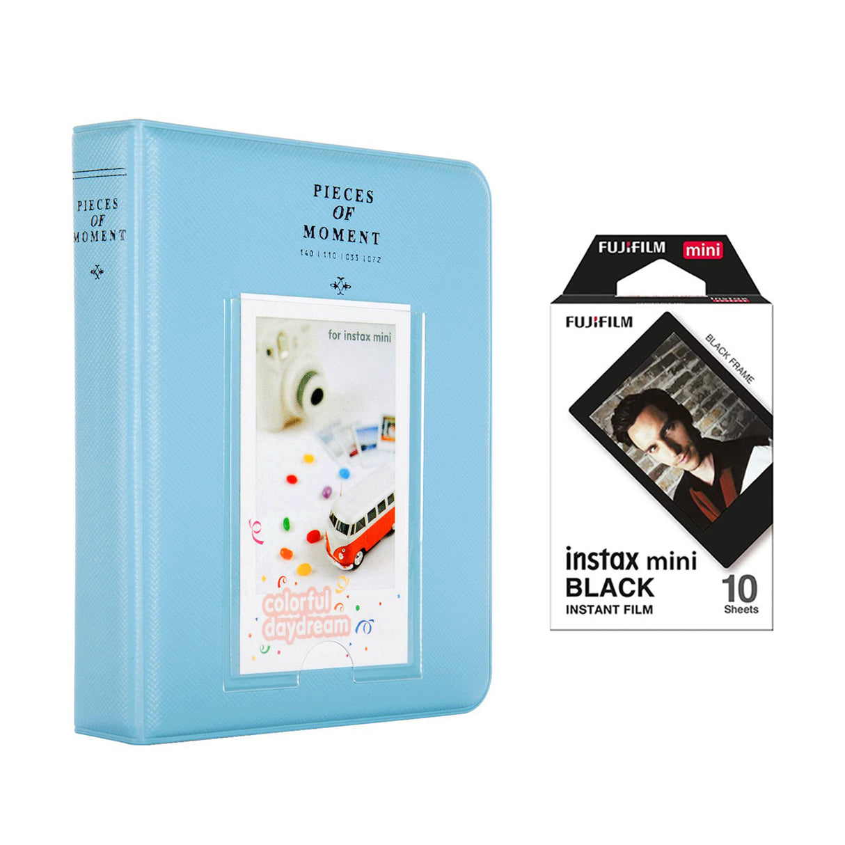 Fujifilm Instax Mini 10X1 black border Instant Film with Instax Time Photo Album 64 Sheets