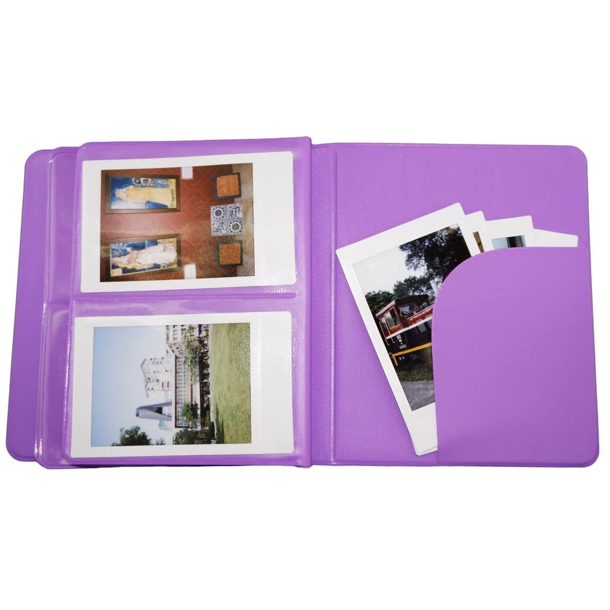 CAIUL 64 Pockets Mini Photo Album (Violet Purple)