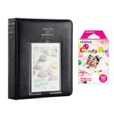 Fujifilm Instax Mini 10X1 candy pop Instant Film with Instax Time Photo Album 64 Sheets Charcoal grey