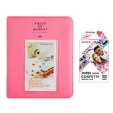 Fujifilm Instax Mini 10X1 confetti Instant Film with Instax Time Photo Album 64 Sheets