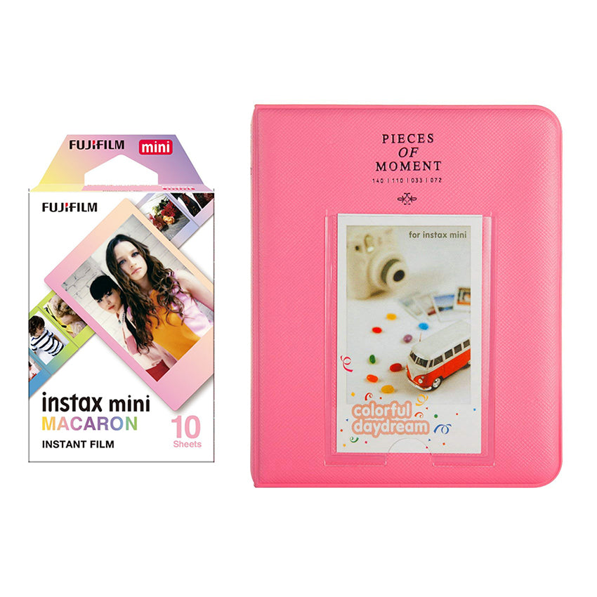 Fujifilm Instax Mini 10X1 macaron Instant Film with Instax Time Photo Album 64 Sheets
