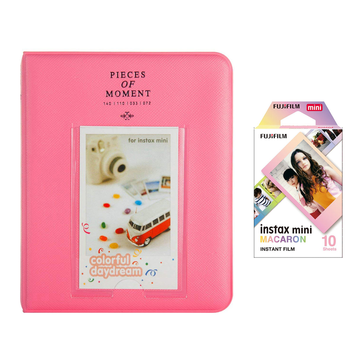 Fujifilm Instax Mini 10X1 macaron Instant Film with Instax Time Photo Album 64 Sheets FLAMINGO PINK