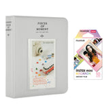 Fujifilm Instax Mini 10X1 macaron Instant Film with Instax Time Photo Album 64 Sheets Smokey white