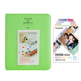 Fujifilm Instax Mini 10X1 mermaid tail Instant Film with Instax Time Photo Album 64 Sheets Lime green