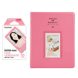 Fujifilm Instax Mini 10X1 pink lemonade Instant Film With 128-sheet Album for mini film