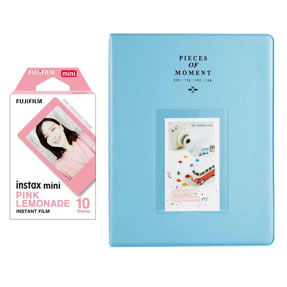 Fujifilm Instax Mini 10X1 pink lemonade Instant Film With 128-sheet Album for mini film
