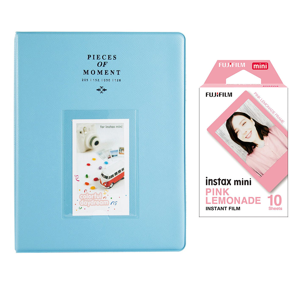 Fujifilm Instax Mini 10X1 pink lemonade Instant Film With 128-sheet Album for mini film