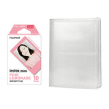 Fujifilm Instax Mini 10X1 pink lemonade Instant Film with 64-Sheets Album For Mini Film 3 inch lce white
