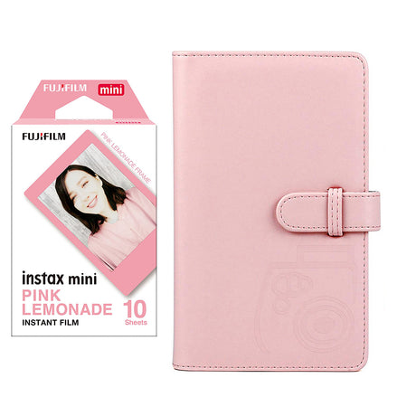 Fujifilm Instax Mini 10X1 pink lemonade Instant Film with 96-sheet Album for mini film Blush pink