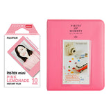 Fujifilm Instax Mini 10X1 pink lemonade Instant Film with Instax Time Photo Album 64 Sheets Flamingo Pink