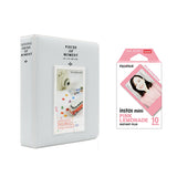 Fujifilm Instax Mini 10X1 pink lemonade Instant Film with Instax Time Photo Album 64 Sheets Pearly white