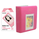 Fujifilm Instax Mini 10X1 pink lemonade Instant Film with Instax Time Photo Album 64 Sheets Rose red