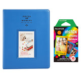Fujifilm Instax Mini 10X1 rainbow Instant Film With 128-sheet Album for mini film Cobalt blue