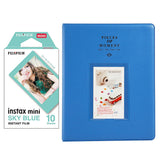 Fujifilm Instax Mini 10X1 sky blue Instant Film With 128-sheet Album for mini film Cobalt blue