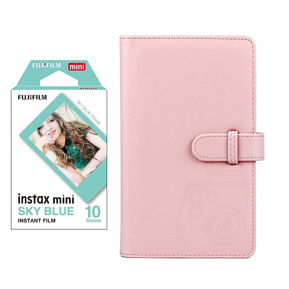 Fujifilm Instax Mini 10X1 sky blue Instant Film with 96-sheet Album for mini film