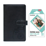 Fujifilm Instax Mini 10X1 sky blue Instant Film with 96-sheet Album for mini film Charcoal gray