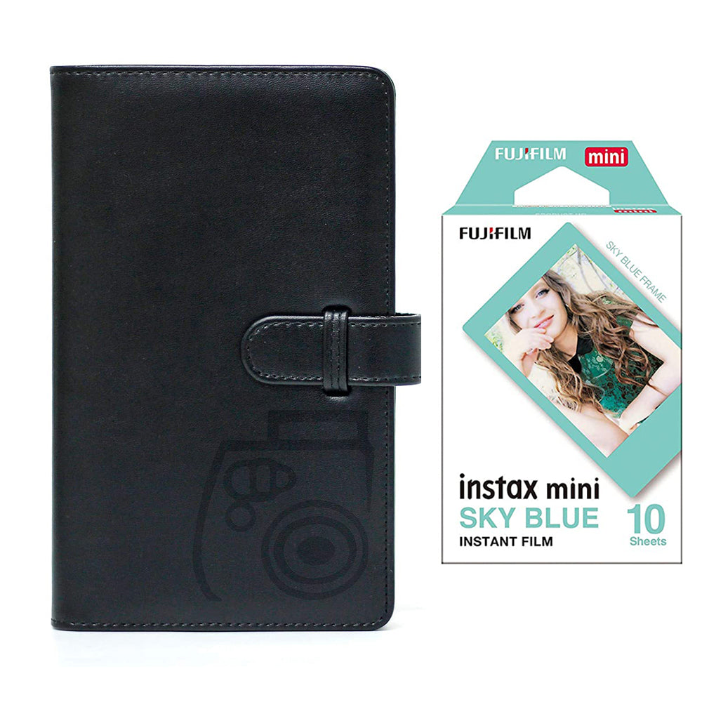 Fujifilm Instax Mini 10X1 sky blue Instant Film with 96-sheet Album for mini film