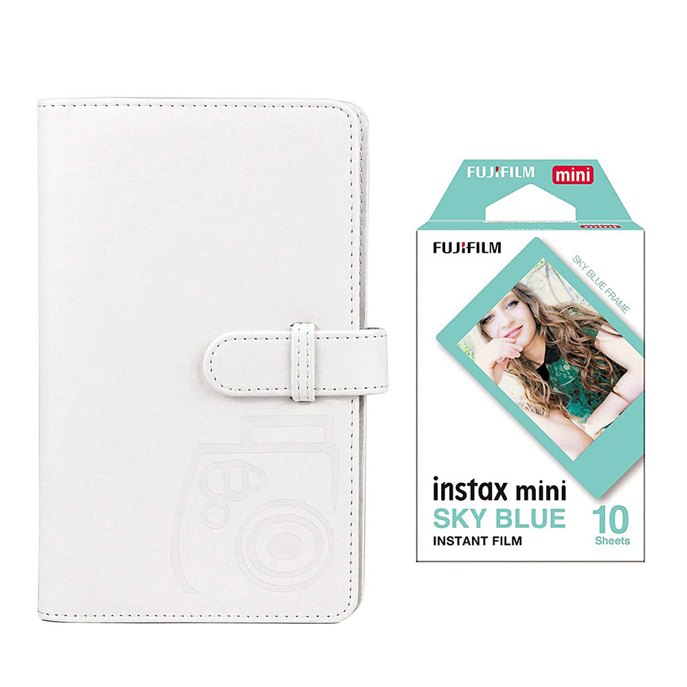 Fujifilm Instax Mini 10X1 sky blue Instant Film with 96-sheet Album for mini film