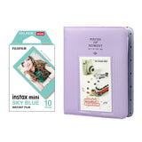 Fujifilm Instax Mini 10X1 sky blue Instant Film with Instax Time Photo Album 64 Sheets Lilac purple