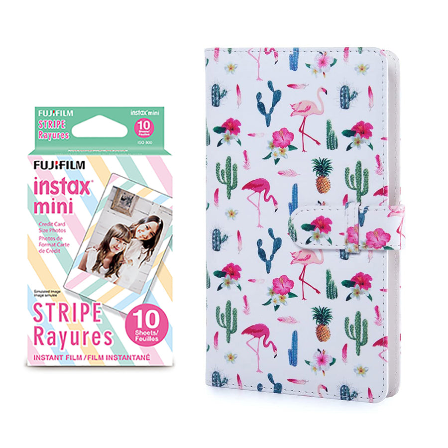 Fujifilm Instax Mini 10X1 stripe  Instant Film with 96-sheet Album for mini film