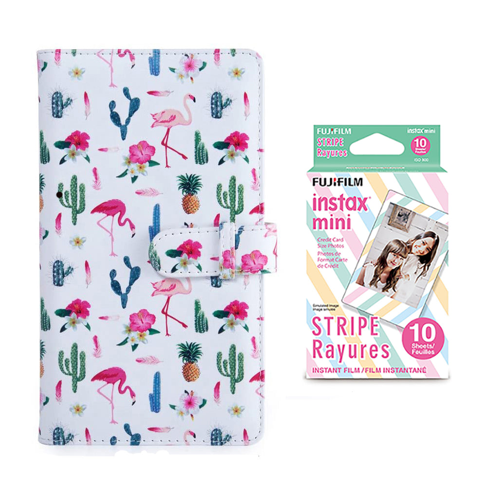Fujifilm Instax Mini 10X1 stripe  Instant Film with 96-sheet Album for mini film
