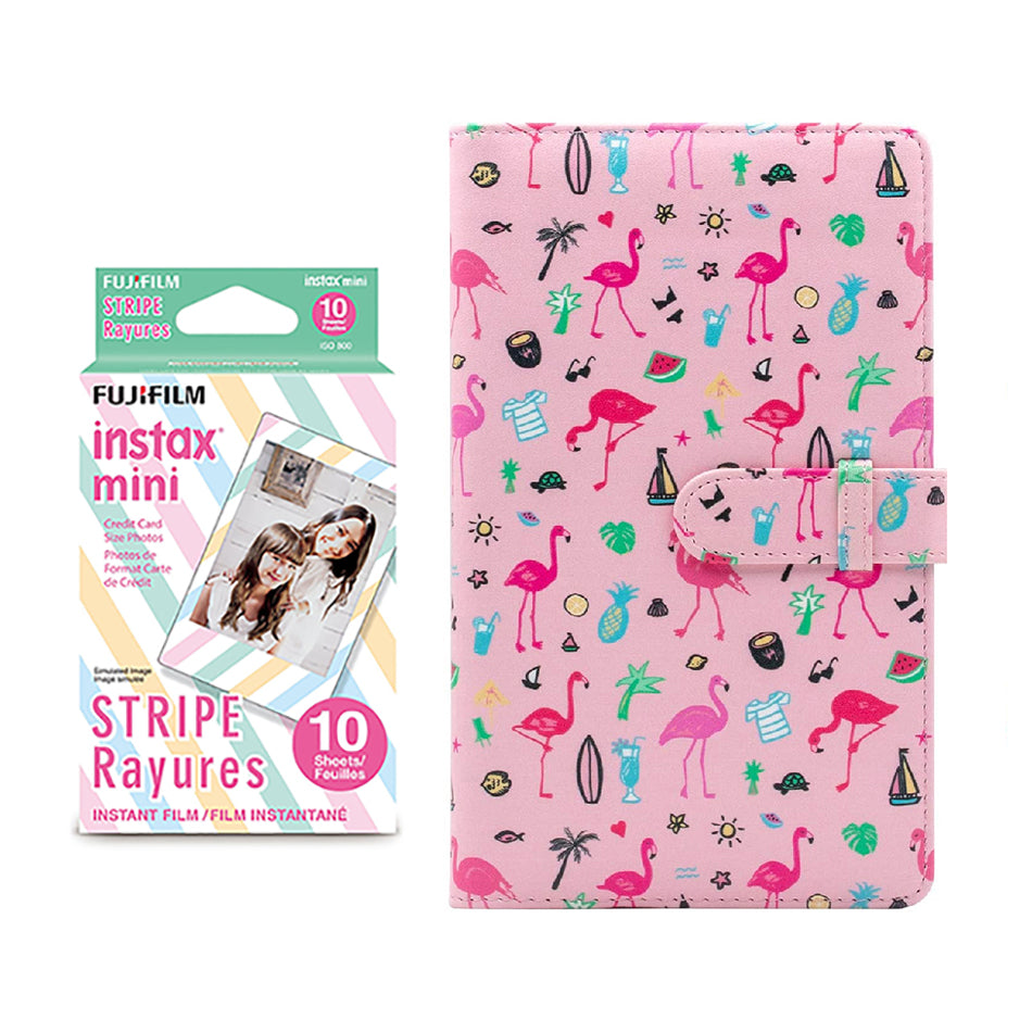 Fujifilm Instax Mini 10X1 stripe  Instant Film with 96-sheet Album for mini film