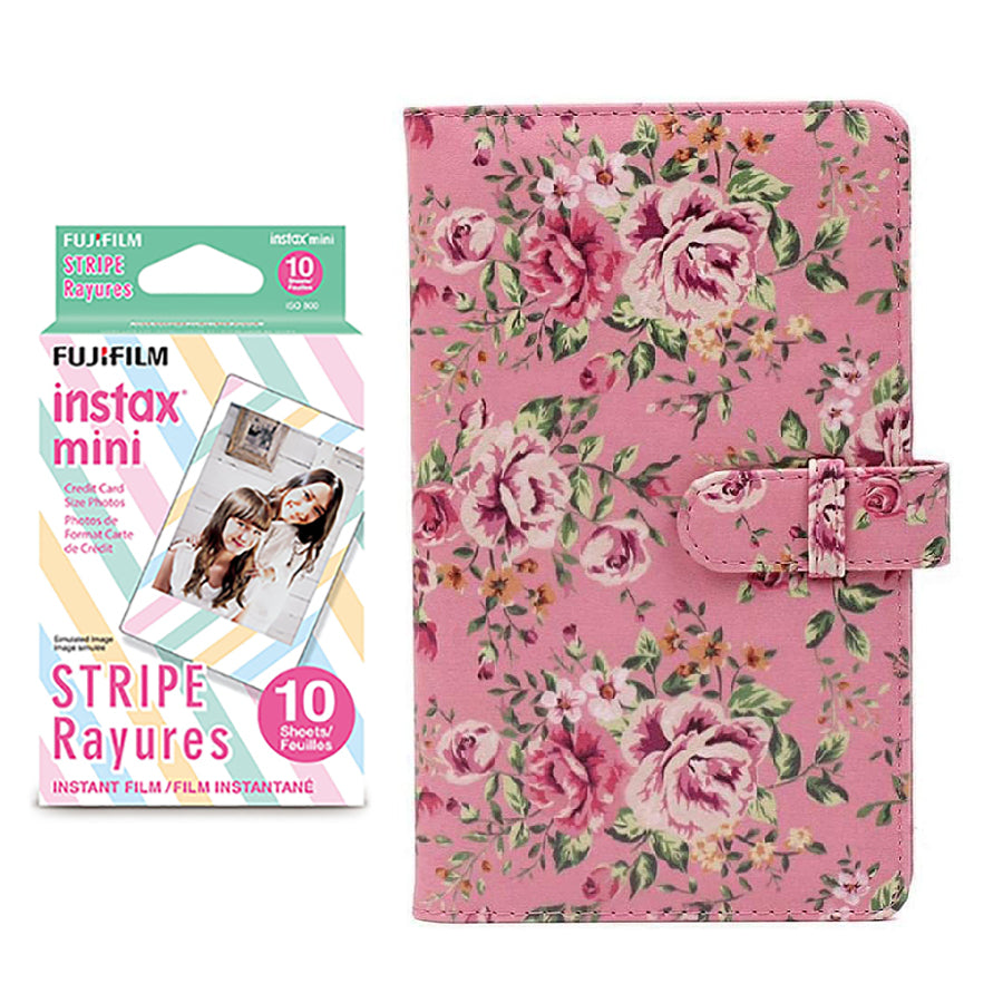 Fujifilm Instax Mini 10X1 stripe  Instant Film with 96-sheet Album for mini film