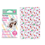 Fujifilm Instax Mini 10X1 stripe  Instant Film with 96-sheet Album for mini film