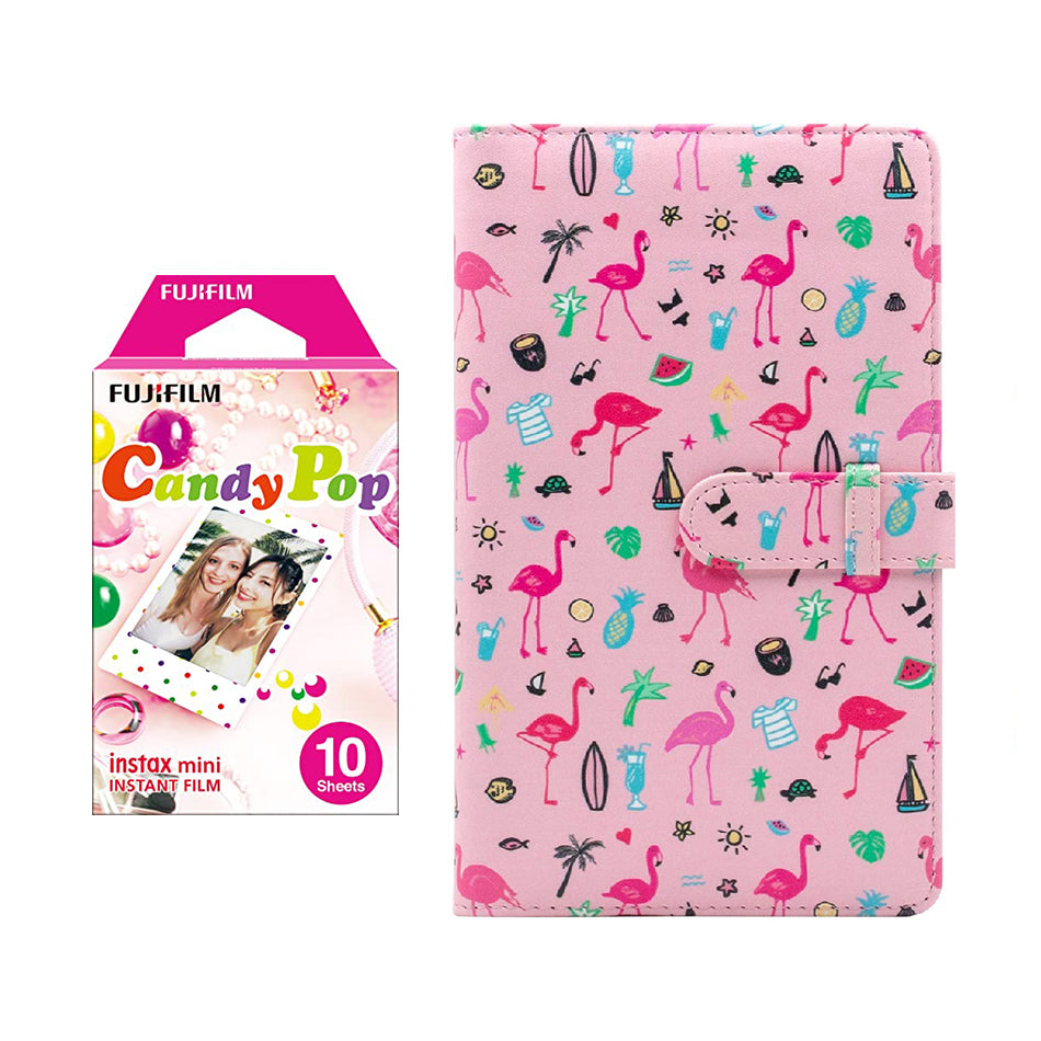 Fujifilm Instax Mini 10X1 candy pop Instant Film with 96-sheet Album for mini film