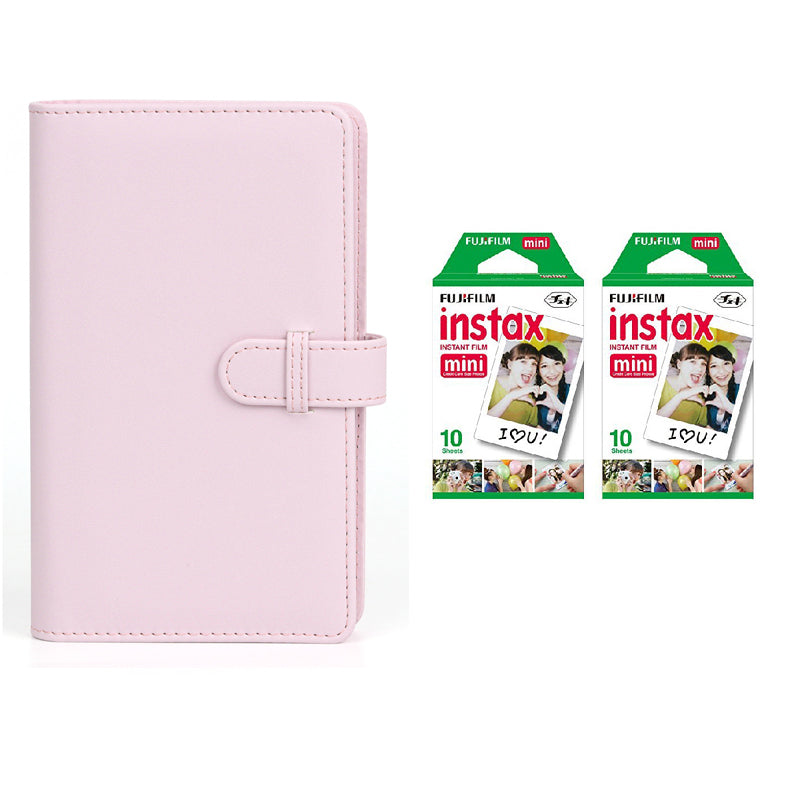 Fujifilm Instax Mini 10X2 Instant Film With 108-Sheets Album For Mini Film (3 inch) Blossom Pink