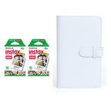 Fujifilm Instax Mini 10X2 Instant Film With 108-Sheets Album For Mini Film (3 inch) Clay White
