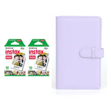 Fujifilm Instax Mini 10X2 Instant Film With 108-Sheets Album For Mini Film (3 inch) Lilac Purple