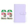 Fujifilm Instax Mini 10X2 Instant Film With 108-Sheets Album For Mini Film (3 inch) Lilac Purple