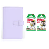Fujifilm Instax Mini 10X2 Instant Film With 108-Sheets Album For Mini Film (3 inch) Lilac Purple