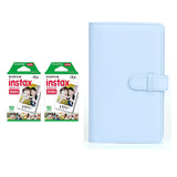 Fujifilm Instax Mini 10X2 Instant Film With 108-Sheets Album For Mini Film (3 inch) Pastel Blue