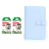 Fujifilm Instax Mini 10X2 Instant Film With 108-Sheets Album For Mini Film (3 inch) Pastel Blue