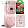 Fujifilm Instax Mini 11 Blush Pink Instant Camera Plus Case, Photo Album and Fujifilm Character 10 Films Rainbow