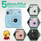 Fujifilm Instax Mini 11 Camera with Fujifilm Instant Mini Film (20 Sheets) Bundle with Deals Number One Accessories Including Carrying Case, Color Filters, Photo Album, Stickers + More