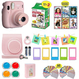 Fujifilm Instax Mini 11 Instant Camera + Shutter Compatible Carrying Case + Fuji Film Value Pack (20 Sheets) + Shutter Accessories Bundle, Color Filters, Photo Album, Assorted Frames Blush Pink