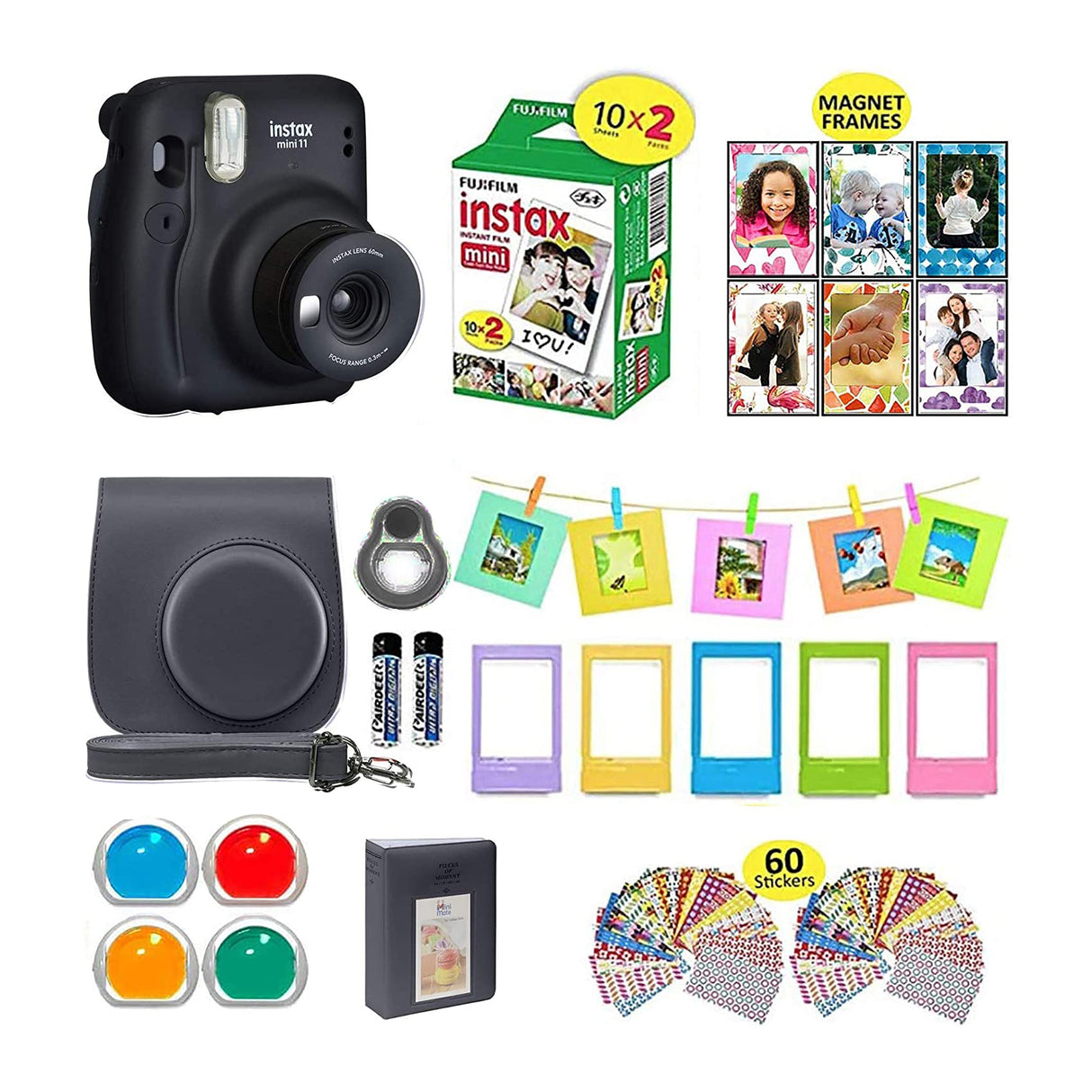 Fujifilm Instax Mini 12 Instant Camera Lilac Purple with Fujifilm Instant  Mini Film (40 Sheets) with Accessories Including Carrying Case with Strap,  Photo Album, Stickers (Lilac Purple) 