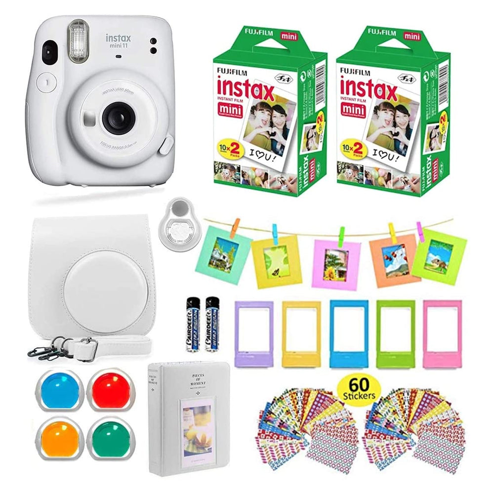Fujifilm Instax Mini 11 Instant Camera + Carrying Case + Fuji Instax Film(40 Sheets) Accessories Bundle