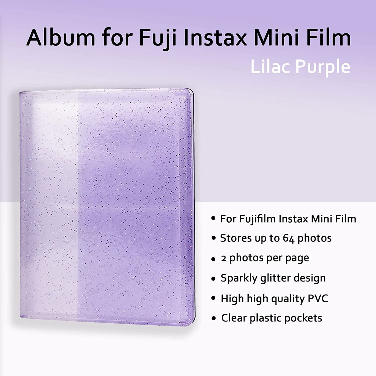 ZENKO 64-Sheets Album For Mini Film (3 inch) (lilac purple)