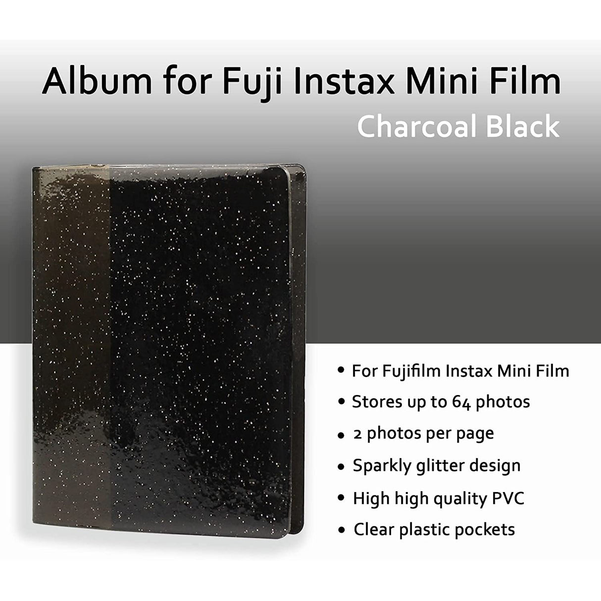 ZENKO 64-Sheets Album For Mini Film (3 inch) (charcoal gray)