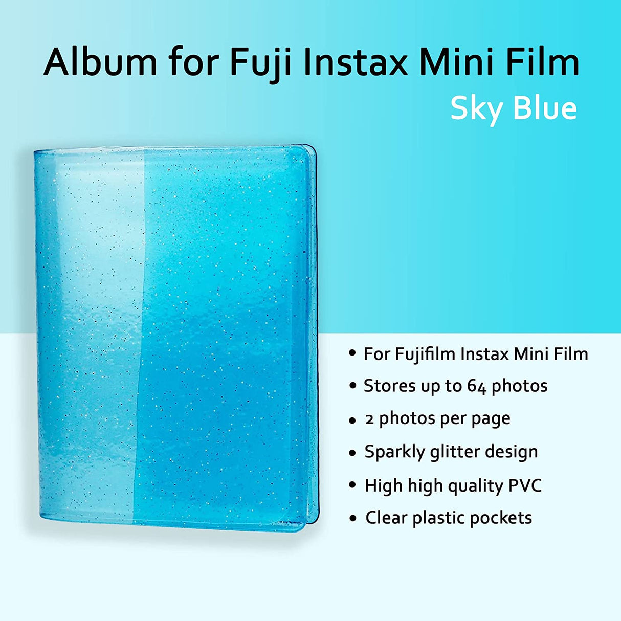 ZENKO 64-Sheets Album For Mini Film (3 inch) (sky blue)