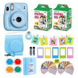 Fujifilm Instax Mini 11 Instant Camera + Carrying Case + Fuji Instax Film(40 Sheets) Accessories Bundle Sky Blue